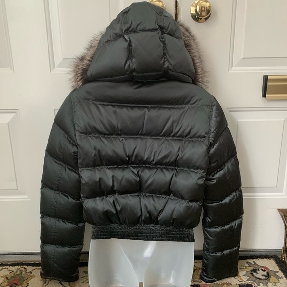 NWT Prada Down Puffer Jacket/Blue Fox Trim - Picture 7 of 8